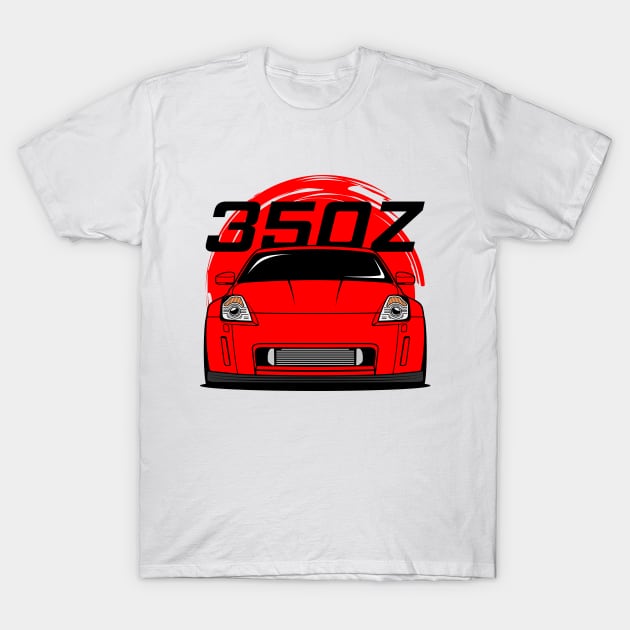 Red 350Z JDM T-Shirt by GoldenTuners